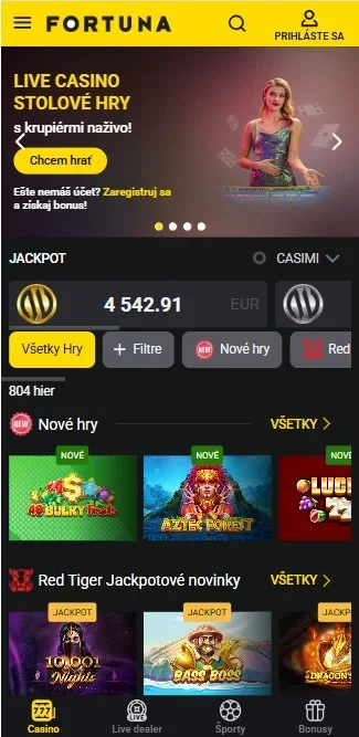 Prihlásenie a výber možnosti vkladu