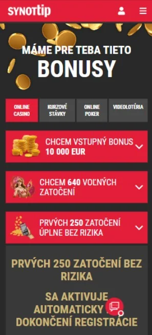 Synottip bonus