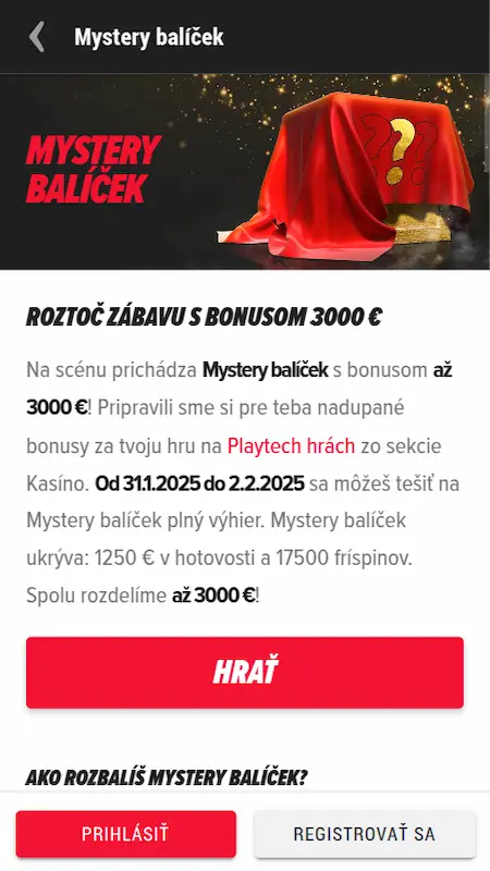 Mystery balíček DOXXbet