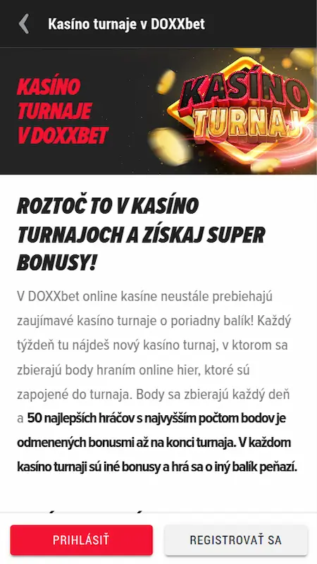 Turnaje DOXXbet