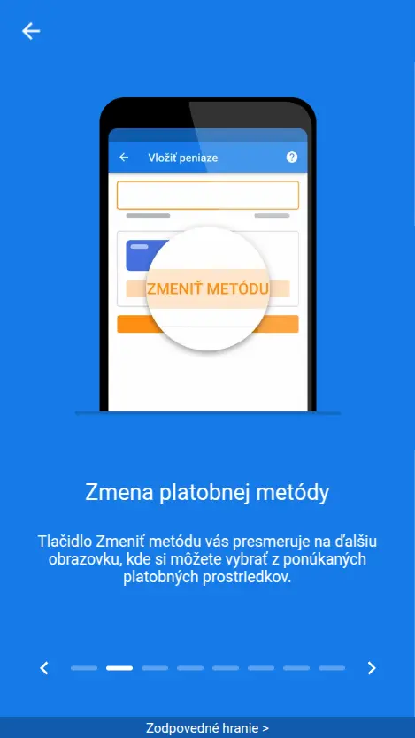 Zmena platobnej metódy Tipsport