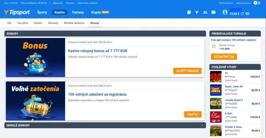 Vstupný bonus pri prvom vklade