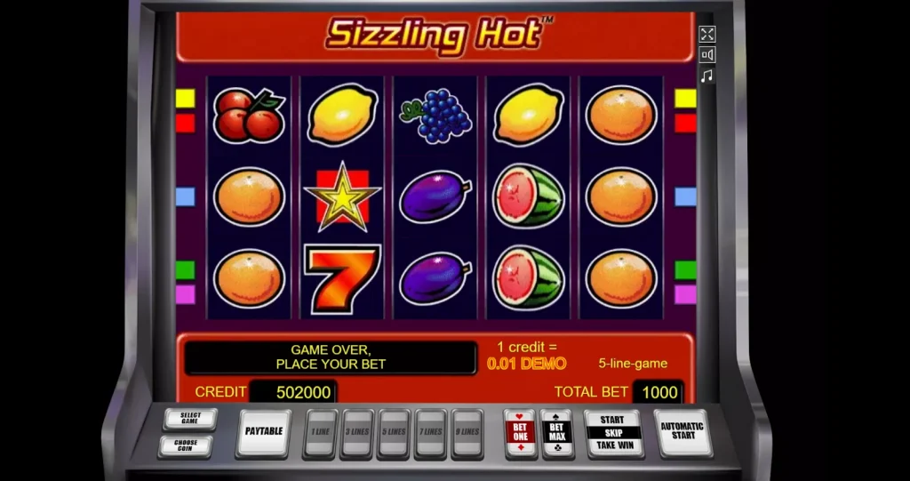 online automat Sizzling Hot