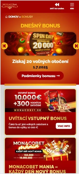 Preštudujte si bonusové pravidlá.