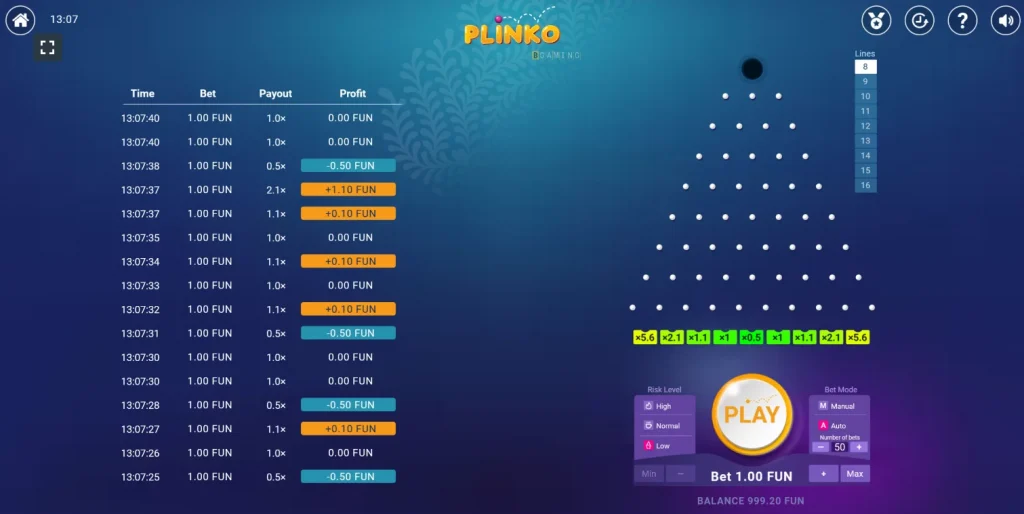 Plinko online casino