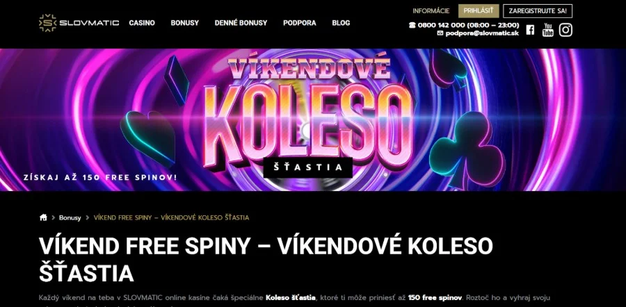 Víkendové Free Spiny