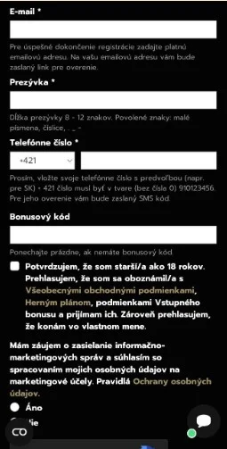 Zadaj osobné a kontaktné informácie.