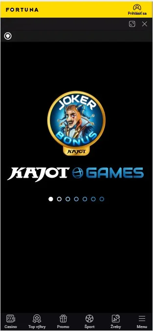 Nastavenie stávky v demo režime.