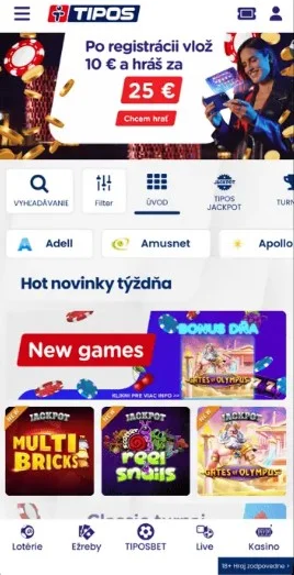 eTipos registračnom bonuse