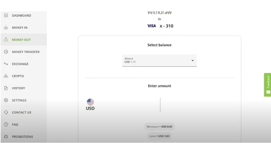 Zadajte sumu na výber.