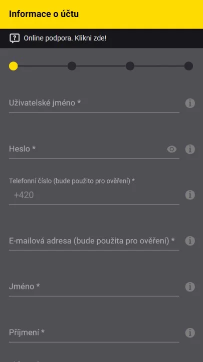 Pohodlnosť registrácie