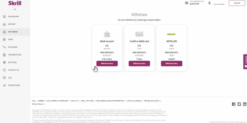 Skrill bankovú kartu
