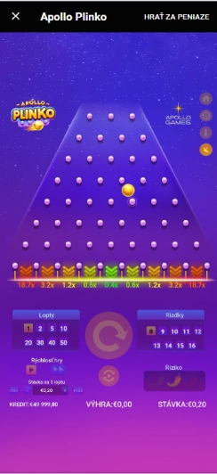 Sleduj, kam dopadne Plinko