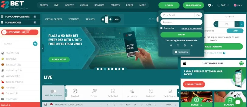 Prihláste sa do online kasína
