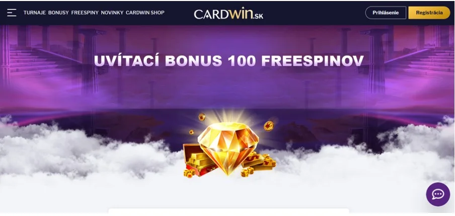 Uvítací bonus 100 freespinov