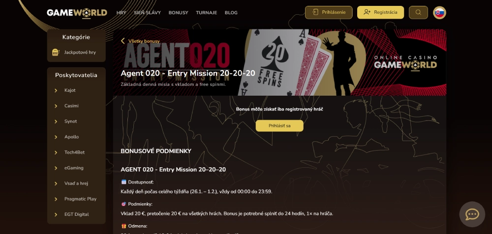 AGENT 020 Víkendová misia