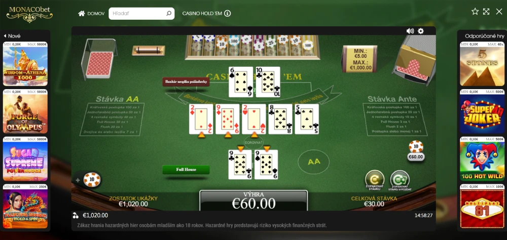 Cieľ texas holdem pravidla