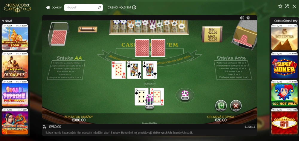 Ciele hrania pokeru v online kasínach