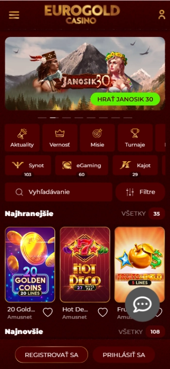 Eurogold s vkladom 20€