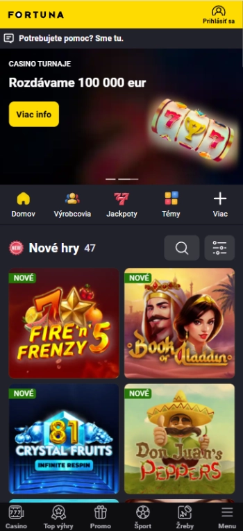 Fortuna s vkladom 10€