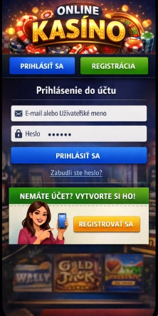 Otvorte stránku online kasína