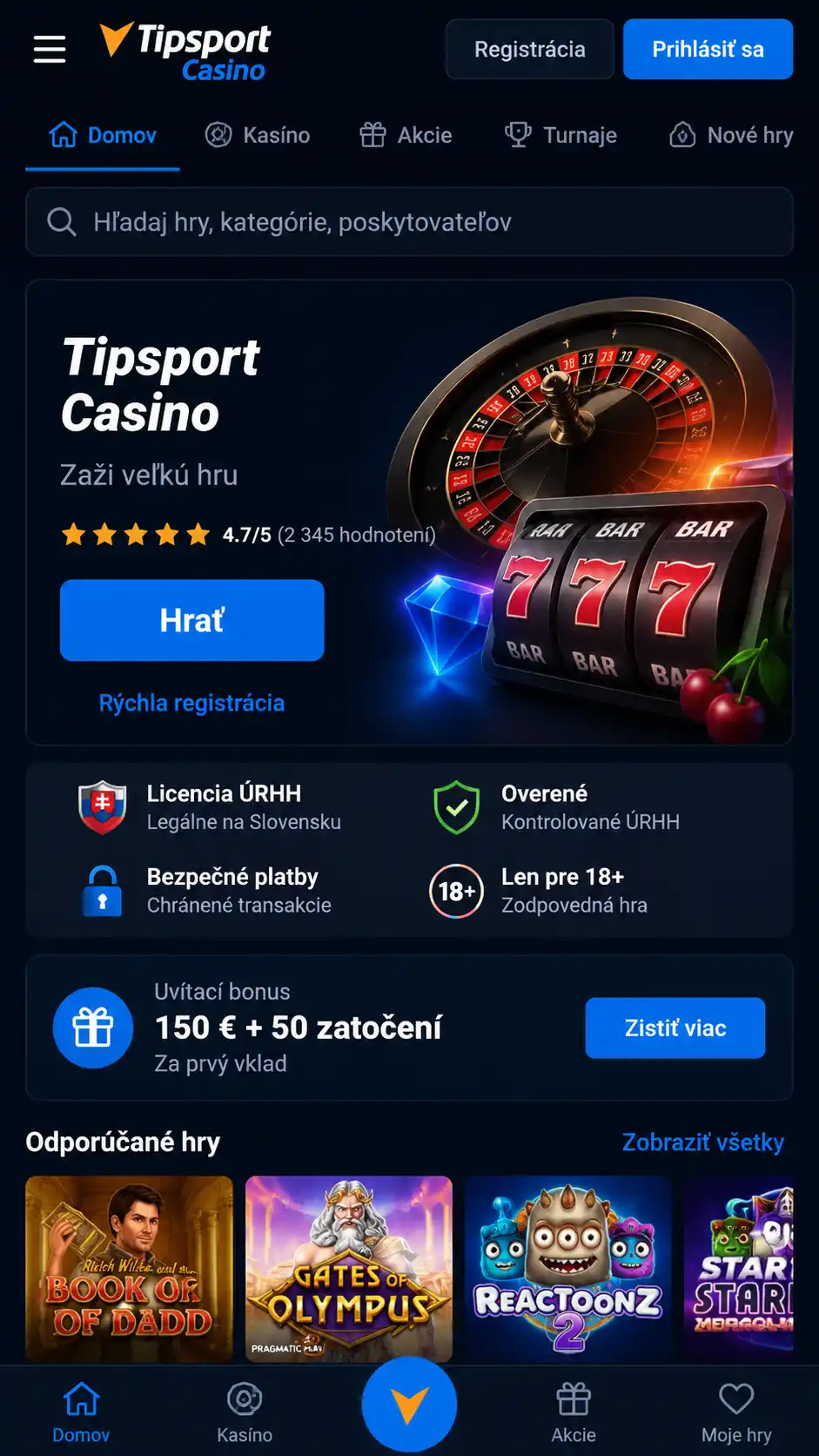 Výber licencovaného kasína (overenie ÚRHH)